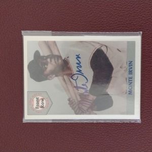 Monte Irvin autographed baseball card with certificate of authenticity